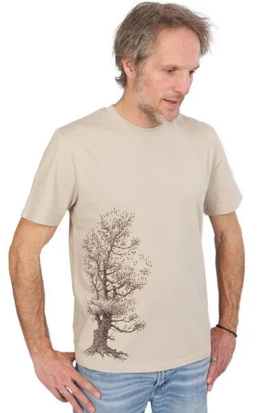 Life-Tree Life-Tree Organic Fairwear Shirt Men Pine Tree, Sand, – Produktbild 3 von 5