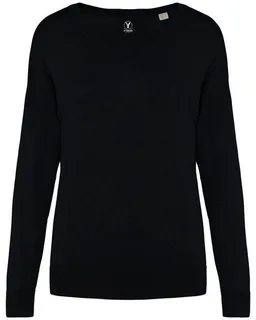 YTWOO YTWOO Damenpullover mit V-Ausschnitt aus Bio-Baumwolle und Lyocell TENCEL – Produktbild 1 von 1