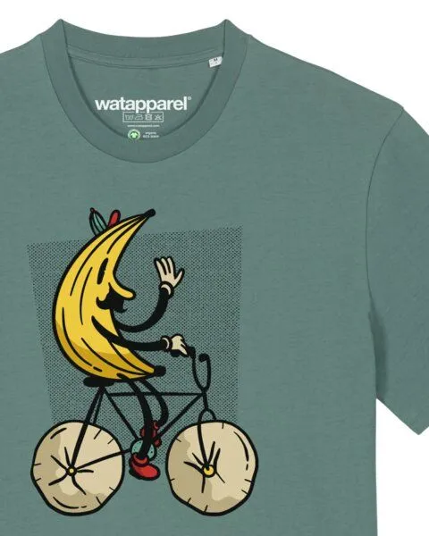watapparel watapparel T-Shirt Unisex Banana Rider, Green bay, – Produktbild 3 von 3