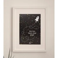 päfjes päfjes Ich bin dann mal weg / Weltall - Poster A4 – Produktbild 1 von 1