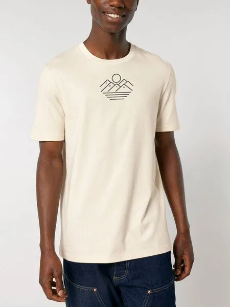 Human Family Human Family Bio Unisex Rundhals T-Shirt "Mountain Silhouette", Natural, – Produktbild 1 von 4