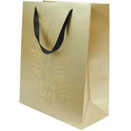 Rico Design Rico Design Paper Poetry Geschenktüte gold Happy New Year 26x32x12cm – Produktbild 1 von 1