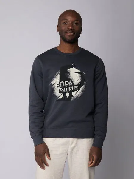 watapparel watapparel Sweatshirt Unisex Opasaurus, India ink grey, – Produktbild 2 von 3
