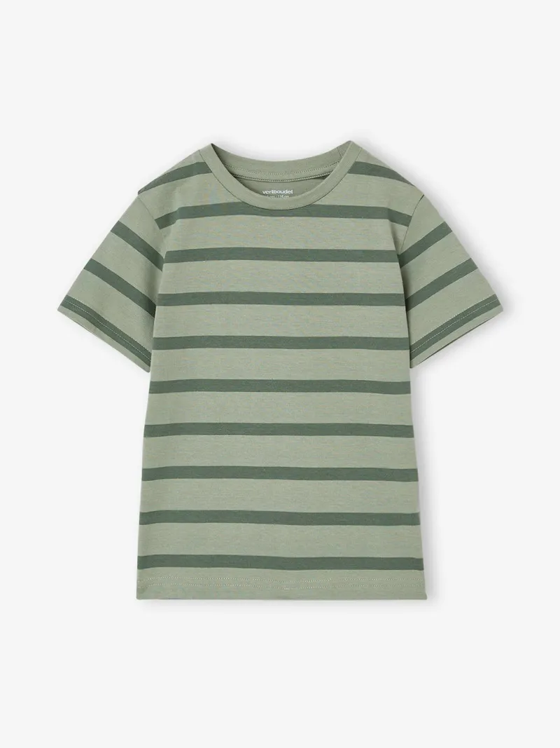 Vertbaudet 3er-Pack T-Shirts Jungen BASIC salbei, Salbeigrün, – Produktbild 3 von 3