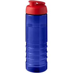 Unbranded H2O Active® Eco Treble 750 ml Sportflasche mit Stülpdeckel & Trinkklappe, blau, rot – Produktbild 1 von 1