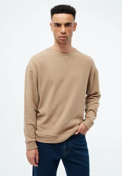 Givn Berlin Givn Berlin Sweater GBCEDRICO loose Fit aus recycelter Baumwolle, Beige, – Produktbild 2 von 4