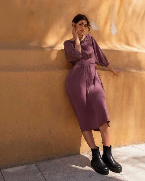 WiDDA berlin WiDDA berlin Kleid LISANNE Beere aus ECOVERO® – Produktbild 3 von 3