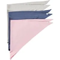 HANS NATUR Baby und Kinder Dreieckstuch Bio-Baumwolle 3er Set rosa Maße 60 x 30 cm – Produktbild 1 von 1