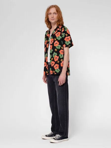 Nudie Jeans Nudie Jeans Hemd Arvid Hawaii, Black (schwarz), – Produktbild 2 von 4