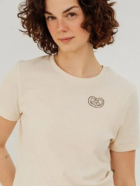 Kultgut Kultgut Artdesign - Biofair- Flauschiges Femin Shirt /Brezel, Natur, – Produktbild 1 von 3