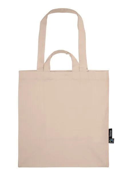 Neutral Neutral Baumwolltasche Einkaufstasche Shopper Kurze und Lange Henkel, Sand, – Produktbild 2 von 2