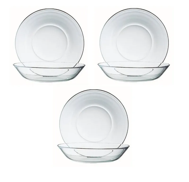 Luminarc Luminarc Gebäckteller Luminarc Cosmos Puddingteller 14 cm 6er Set, Glas, (Spar-Set), Weiß, – Produktbild 2 von 2