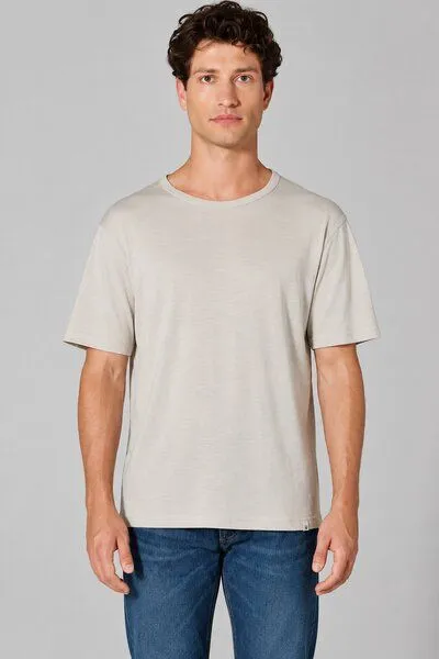 HempAge HempAge Slub Jersey T-Shirt Herren Hanf/Biobaumwolle, Distel(beige), – Produktbild 3 von 4
