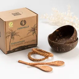 Chinchilla Chinchilla® Kokosnussschalen 2er Set inkl. Löffel & Halterung – Produktbild 1 von 1