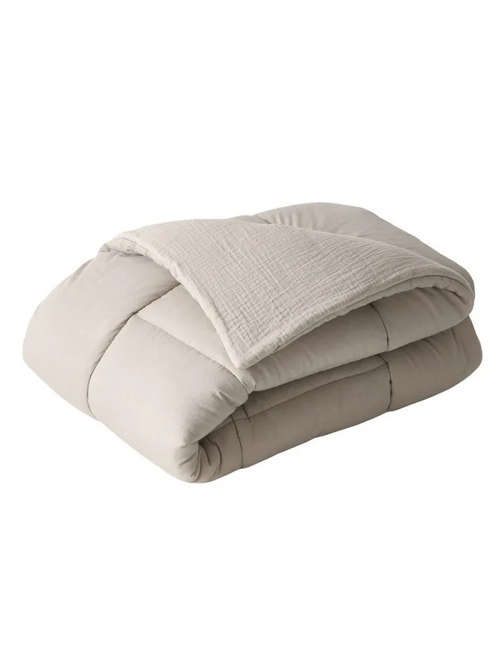 Vertbaudet Vertbaudet Babydecke Baby Spieldecke/ Laufstalleinlage, Beige|grau, – Produktbild 4 von 5