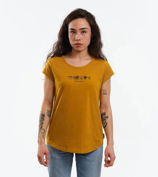 Gary Mash GARY MASH Shirt Asheville Home is where my garden is aus Bio-Baumwolle, Gelb, – Produktbild 4 von 4