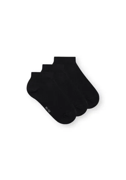 THOKKTHOKK ThokkThokk 3-er Pack Low Socks Socken (GOTS, Fairtrade, Vegan), Schwarz, – Produktbild 1 von 3