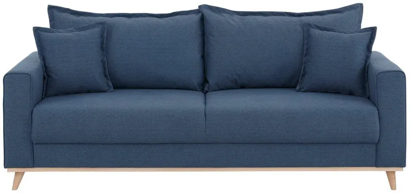 Home affaire 3-Sitzer Edina, auch in Baumwollmix-Bezug, im skandinavischem Stol, Blau, – Produktbild 3 von 5
