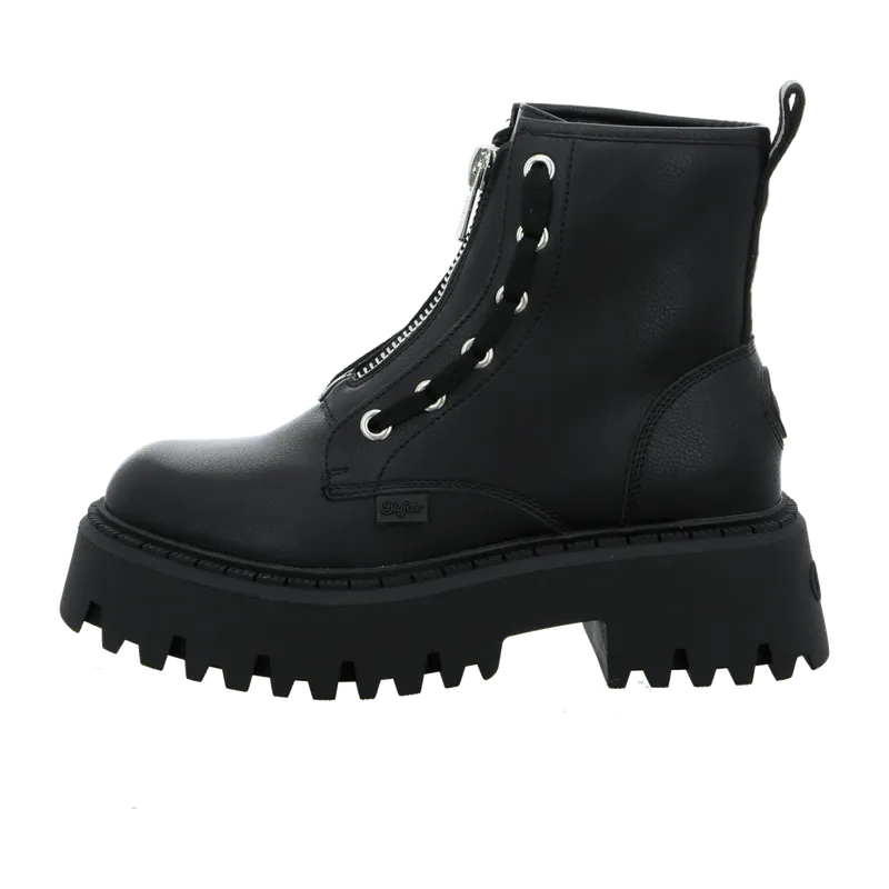 Buffalo Buffalo Aspen Front Zip - Vegan Nappa für Damen, Schwarz, – Produktbild 2 von 7