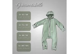 Alavya Home® Overall Alavya Home Walkoverall Bio-Schurwolle - Pastel Khaki - 62/68 Wollfleece mit Reißverschluss, Walk Woll-Anzug für Kleinkind und Baby – Produktbild 1 von 1