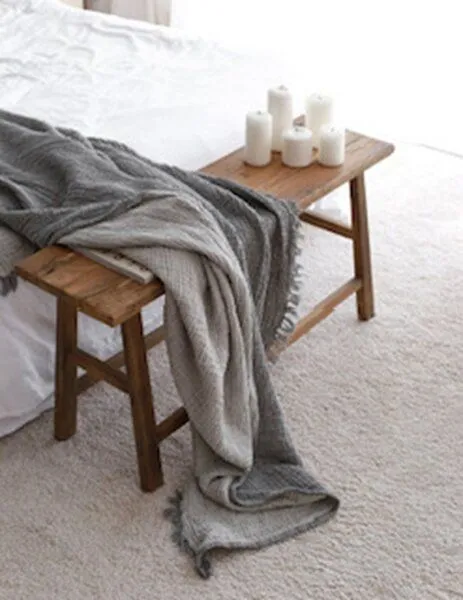 Sandiik Sandiik Bio-Musselin Wohndecke – Double Face – Made in Stuttgart, Dunkelgrau/beige, – Produktbild 3 von 4