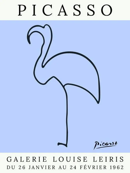 Photocircle Photocircle Poster / Leinwandbild - Picasso Flamingo – violett – Produktbild 1 von 4