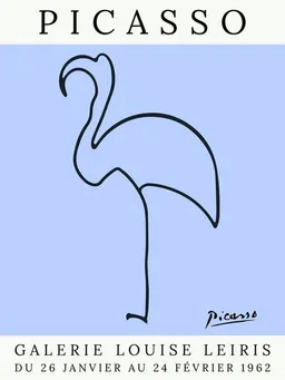Photocircle Photocircle Poster / Leinwandbild - Picasso Flamingo – violett – Produktbild 1 von 1