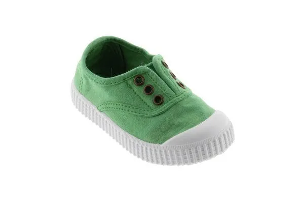 Victoria Victoria vegane Kinder-Schlüpfsneaker – Tintada de Lona, Trebol (grün), – Produktbild 1 von 4