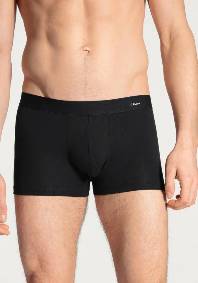 CALIDA CALIDA Boxershorts Cotton Code Komfortbund, Baumwoll-Mix, elastisch, ohne Eingriff, Schwarz, – Produktbild 2 von 5