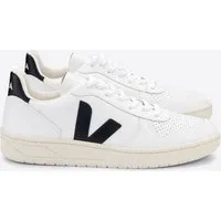 Veja Veja Sneaker Damen - V-10 Leather, Weiß (extra white black), – Produktbild 1 von 1