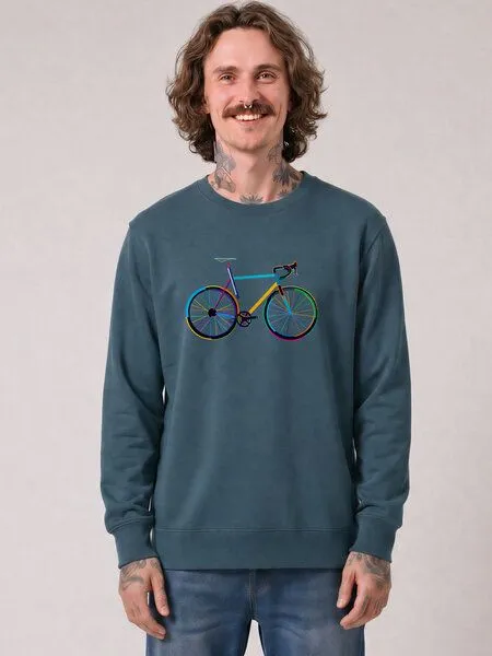 watapparel watapparel Sweatshirt Unisex Fahrrad by night, Stargazer, – Produktbild 2 von 2