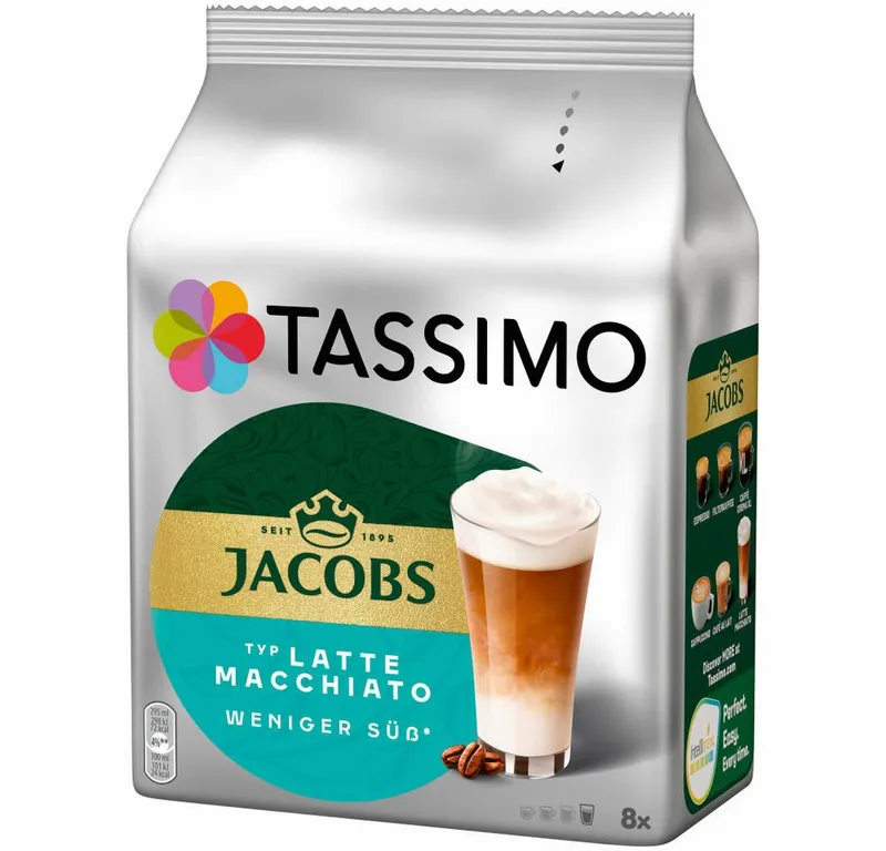 Tassimo Tassimo Kaffee Typ Latte Macchiato Weniger Süß, 8 Portionen – Produktbild 2 von 5