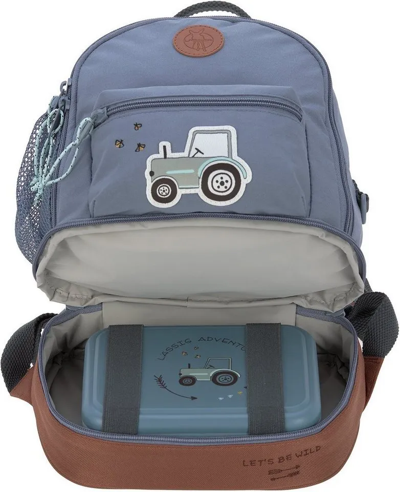 Lässig Lässig Kinderrucksack Adventure, Tractor, Mini Backpack, PETA-approved vegan, Blau, – Produktbild 5 von 8