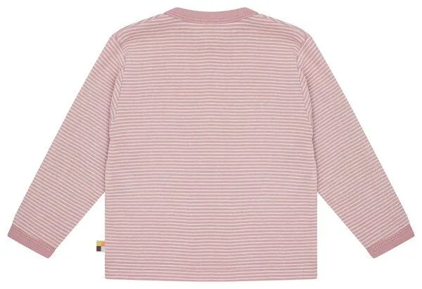 loud + proud loud + proud Babys & Kinder Langarm Shirt Streifen, GOTS-zertifiziert, Aster(rosa), – Produktbild 3 von 3