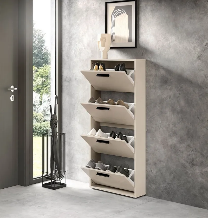 PREISBRECHER Schuhkipper Sam, ca. 8 Paar Schuhe, in Kaschmir - 59x136x17cm (BxHxT) – Produktbild 4 von 5