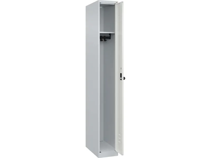C+P C+P Spind Classic PLUS, 1 Abteil, 1850x250x500mm, Lichtgrau/Verkehrsweiß – Produktbild 1 von 1