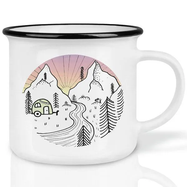 LIGARTI LIGARTI Keramiktasse – Camping Day and Night – Produktbild 1 von 1