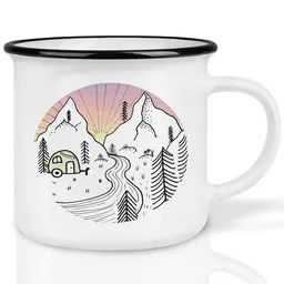 LIGARTI LIGARTI Keramiktasse – Camping Day and Night – Produktbild 1 von 1