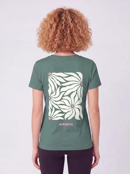 watapparel watapparel T-Shirt Frauen Athen Flora, Green bay, – Produktbild 2 von 3