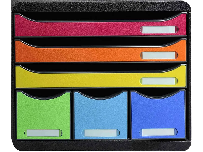 Exacompta Exacompta Schubladenbox "Iderama", DIN A4+, 6 Schubladen, regenbogen – Produktbild 2 von 3