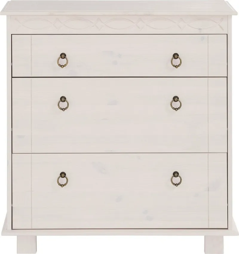 OTTO home Kommode Indra Sideboard (B/T/H: 74/35/75 cm), 74 cm breit, Weiß, – Produktbild 5 von 5