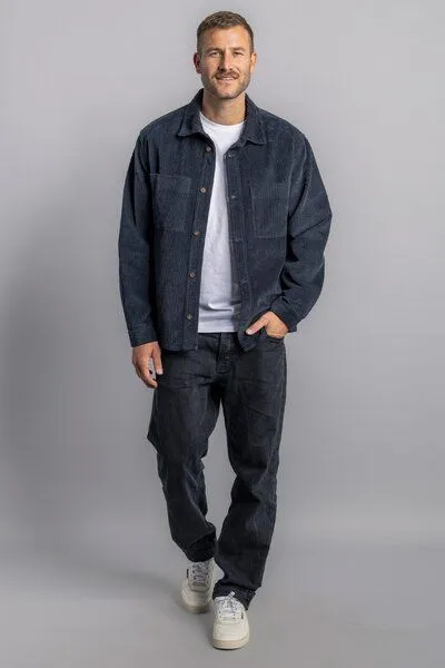 DIRTS dirts Cord Overshirt, Navy, – Produktbild 1 von 4