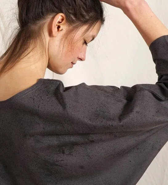 Lena Schokolade Lena Schokolade Top aus Bio-Baumwolle, Anthrazit sprenkel, – Produktbild 4 von 4