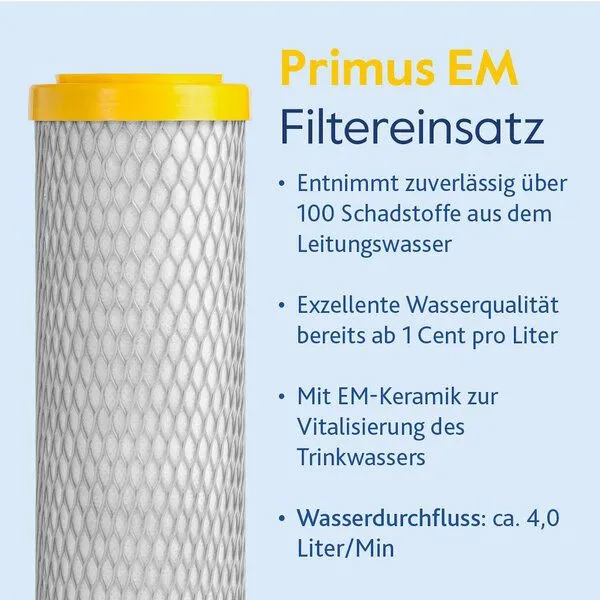 Alvito Alvito ABF Primus EM Aktivkohle-Blockfilter mit EM-Keramik zur Wasservitalisierung – Produktbild 2 von 3
