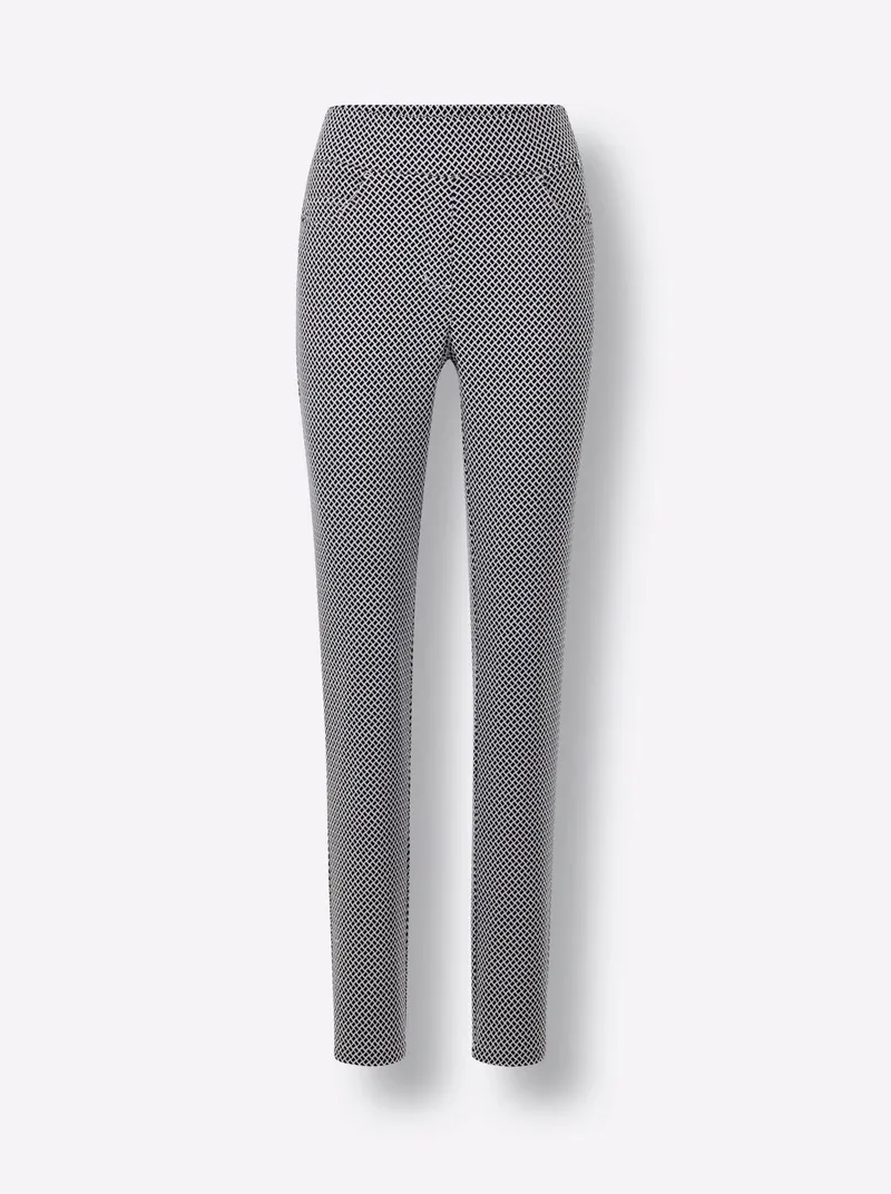 Bengalinhose, Marine-weiß-gemustert, – Produktbild 1 von 2