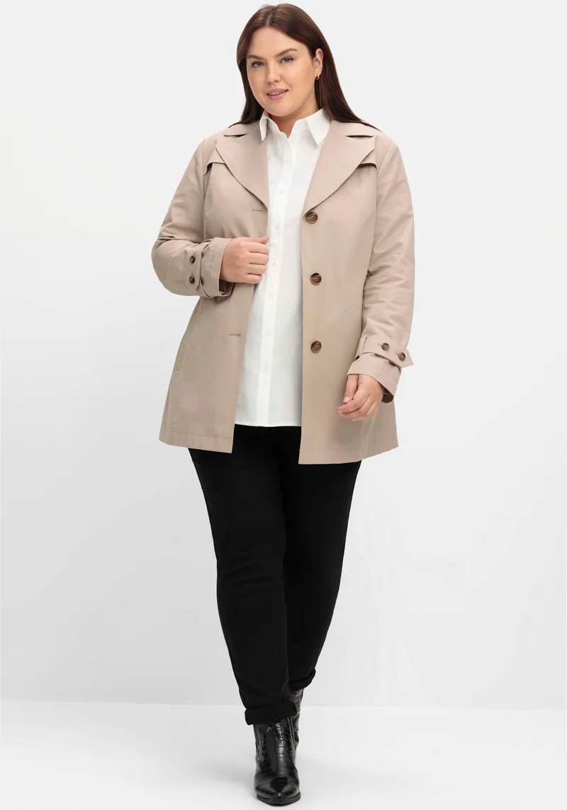 sheego Trenchcoat, Softtaupe, – Produktbild 2 von 2