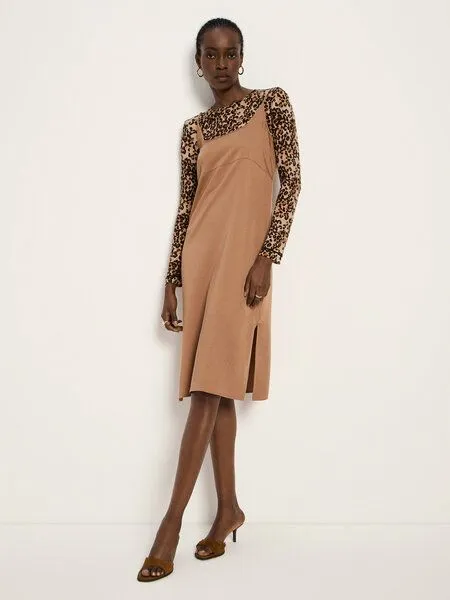 LANIUS LANIUS Trägerkleid aus TENCEL Lyocell, Cinnamon, – Produktbild 2 von 4
