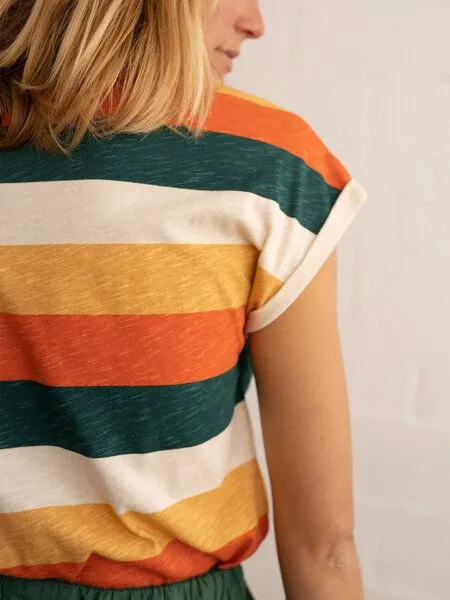TWOTHIRDS TWOTHIRDS Gemustertes Top Vegan "Gortina" aus Bio-Baumwolle, Striped, – Produktbild 2 von 3