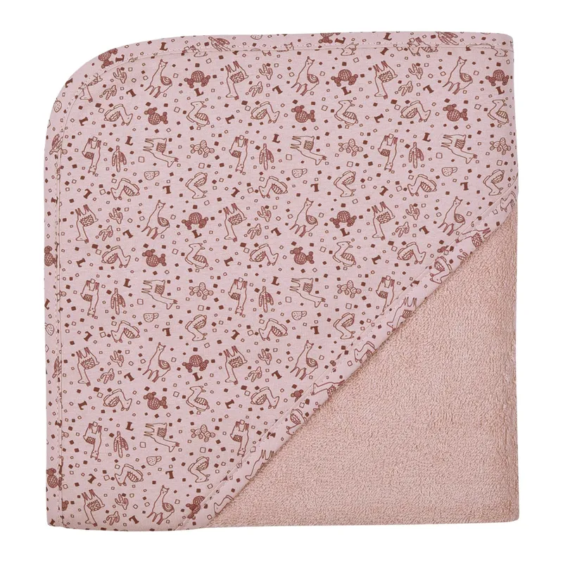 Wörner Wörner Kapuzenbadetuch 80x80 cm rosa, Rosa, – Produktbild 3 von 3