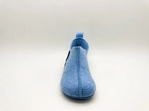 thies Veganer Kids PET Slipper Boot "thies ®" aus recycelten Flaschen, Sky (blau), – Produktbild 3 von 4